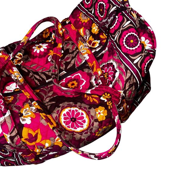 Vera Bradley Carnaby Floral Tote Bag Travel Duffel Quilted Multicolor magenta - Picture 5 of 7